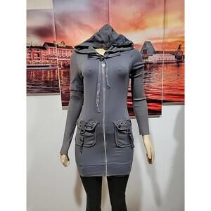 Green Dragon Women's Hooded Size S Gray Sweatshirt #5